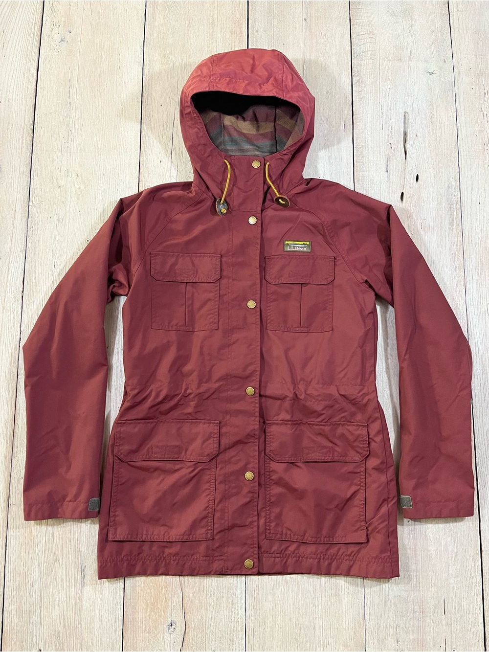 L.L.Bean Mountain Classic Water Resistant Parka Jacket Maroon Size XS